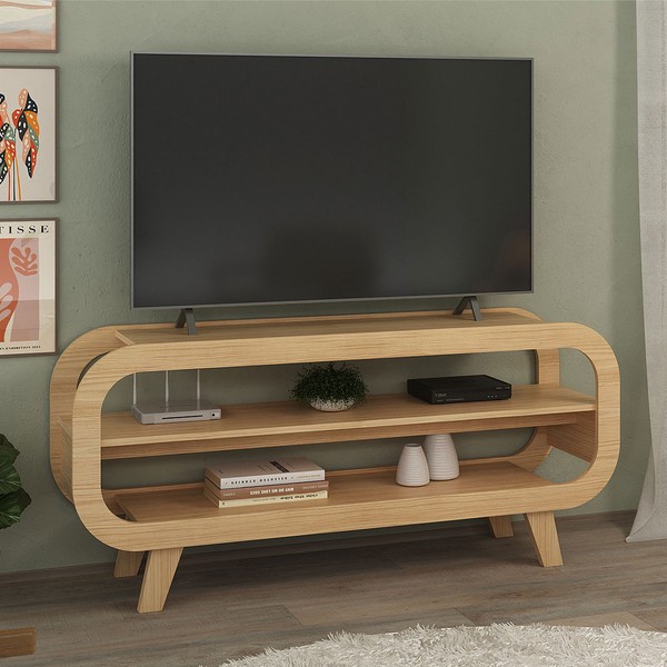 Rack para TV Até 60 Polegadas Luar Naturale - Pnr Móveis