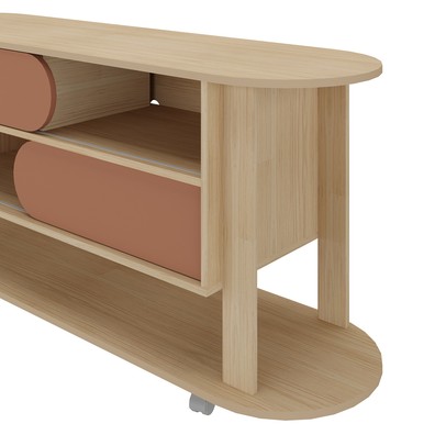 Rack para TV Até 65 Polegadas Ciclo 2 Portas Naturale/Terracota - Pnr Móveis