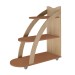 Mesa de Canto Andes 2 Prateleiras 100% Mdf Naturale/Terracota - Pnr Móveis