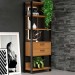 Estante para Livros Home Office 100% Mdf 2 Gavetas Freijó/Preto - Panorama Móveis