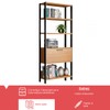 Estante para Livros Home Office 100% Mdf 1 Porta Freijó/Preto - Panorama Móveis
