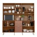 Cozinha Compacta Amora 10 Portas 2 Gavetas Amêndola Touch/Marsala - Demóbile