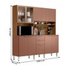 Cozinha Compacta Amora 10 Portas 2 Gavetas Amêndola Touch/Marsala - Demóbile