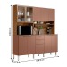Cozinha Compacta Amora 10 Portas 2 Gavetas Amêndola Touch/Marsala - Demóbile