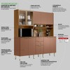 Cozinha Compacta Amora 10 Portas 2 Gavetas Amêndola Touch/Marsala - Demóbile