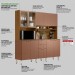 Cozinha Compacta Amora 10 Portas 2 Gavetas Amêndola Touch/Marsala - Demóbile