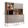 Cozinha Compacta Amora 10 Portas 2 Gavetas Amêndola Touch/Nude Prime Tx - Demóbile
