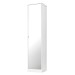 Armário Multiuso Reflex 1 Porta Espelhada Branco - Demóbile