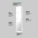 Armário Multiuso Reflex 1 Porta Espelhada Branco - Demóbile