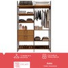 Closet Marselha 100% Mdf 2 Gavetas 8 Prateleiras Freijó/Preto - Panorama Móveis