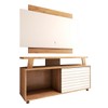 Rack com Painel para TV Até 50 Polegadas Orlando 1 Porta de Correr Canelato 3d - Panorama Móveis
