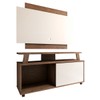 Rack com Painel para TV Até 50 Polegadas Orlando 1 Porta de Correr Mocaccino 3d - Panorama Móveis