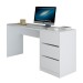 Mesa para Computador Home Office 3 Gavetas Branco - Panorama Móveis