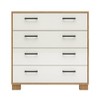 Cômoda Ravena 100% Mdf 4 Gavetas Freijó/Off White - Panorama Móveis