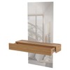 Aparador Versalhes 100% Mdf com Espelho 1 Gaveta Freijó/Off White - Panorama Móveis