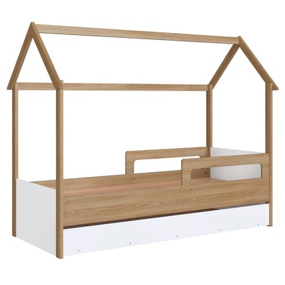 Cama Infantil Bicama Soninho Oak/Branco - Panorama Móveis