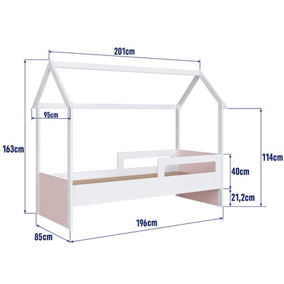 Cama Infantil Montessoriana Soninho Branco/Rosa - Panorama Móveis