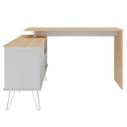 Mesa Escrivaninha Dubai 1 Porta Carvalho/Branco - Artany