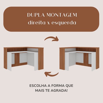 Armário para Escritório Atendimento Freijó/Branco Y37 - Artany Móveis