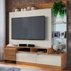 Estante para TV  Até 50 Polegadas Casablanca 1 Porta 2 Gavetas Cinamomo/Off White - Panorama Móveis