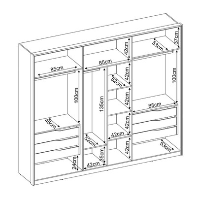 Guarda-Roupa Casal Atrice 6 Portas 6 Gavetas Nogueira Touch - Demóbile