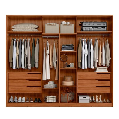 Guarda-Roupa Casal Atrice 6 Portas 6 Gavetas Nogueira Touch/Nude Prime Tx - Demóbile