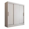 Guarda-Roupa Solteiro Atlanta 3 Portas de Correr 2 Gavetas Branco - Panorama Móveis