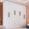 Guarda-Roupa Casal Dallas 8 Portas 4 Gavetas Branco - Panorama Móveis