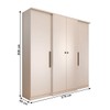 Guarda-Roupa Casal Kansas 4 Portas 2 Gavetas Branco - Panorama Móveis