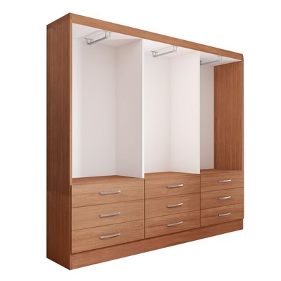 Guarda-Roupa Casal Madri 6 Portas 9 Gavetas Cinamomo - Panorama Móveis