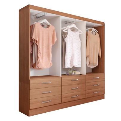 Guarda-Roupa Casal Madri 6 Portas 9 Gavetas Cinamomo - Panorama Móveis