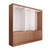 Guarda-Roupa Casal Madri 6 Portas 9 Gavetas com Espelho Cinamomo - Panorama Móveis