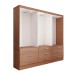 Guarda-Roupa Casal Madri 6 Portas 9 Gavetas com Espelho Cinamomo - Panorama Móveis