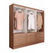 Guarda-Roupa Casal Madri 6 Portas 9 Gavetas com Espelho Cinamomo - Panorama Móveis