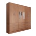 Guarda-Roupa Casal Madri 6 Portas 9 Gavetas com Espelho Cinamomo - Panorama Móveis