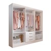 Guarda-Roupa Solteiro Vigo 6 Portas 3 Gavetas com Espelho Branco - Panorama Móveis