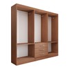 Guarda-Roupa Solteiro Vigo 6 Portas 3 Gavetas com Espelho Cinamomo - Panorama Móveis