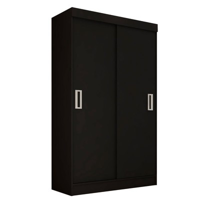 Guarda-Roupa Solteiro Cordoba 2 Portas de Correr Preto - Panorama Móveis