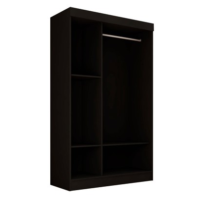 Guarda-Roupa Solteiro Cordoba 2 Portas de Correr Preto - Panorama Móveis