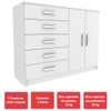 Cômoda Florença 2 Portas 5 Gavetas Branco - Panorama Móveis