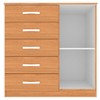 Cômoda Napoles 1 Porta 5 Gavetas Cinamomo - Panorama Móveis