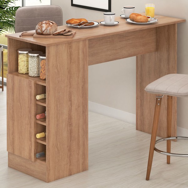 Bancada de Cozinha Penha 1 Porta e Adega Mel - Panorama Móveis