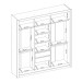Guarda-Roupa Casal Moema 3 Portas 2 Gavetas Flex com Espelho Amêndola Nude/Preto Prime Tx - Demóbile