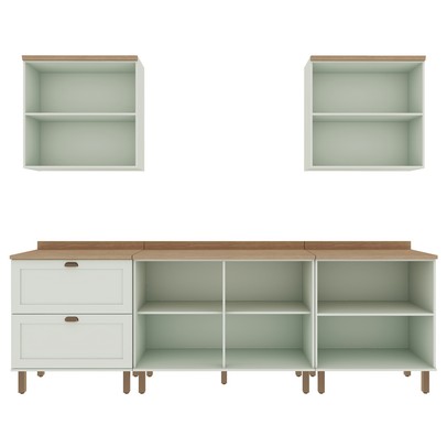 Cozinha Completa Filadélfia 9 Portas 1 Gaveta Menta - Panorama Móveis