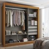 Guarda-Roupa Casal Flórida 3 Portas de Correr com Espelho 3 Gavetas Cinamomo - Panorama Móveis