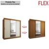 Guarda-Roupa Casal Flórida 3 Portas de Correr com Espelho 3 Gavetas Cinamomo - Panorama Móveis