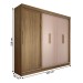 Guarda-Roupa de Casal Canadá 5 Portas 4 Gavetas Carvalho/Macadamia - Panorama Móveis