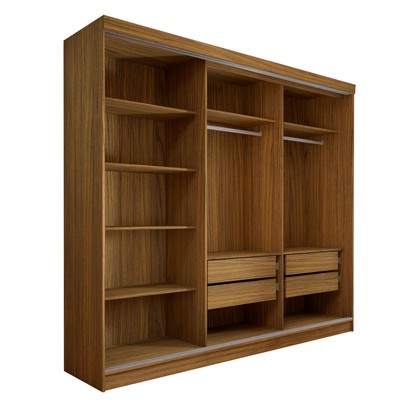 Guarda-Roupa de Casal Canadá 5 Portas 4 Gavetas Carvalho/Macadamia - Panorama Móveis