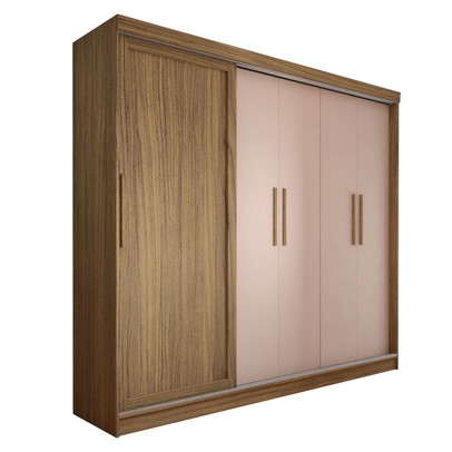Guarda-Roupa de Casal Canadá 5 Portas 4 Gavetas Carvalho/Macadamia - Panorama Móveis