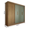 Guarda-Roupa de Casal Canadá 5 Portas 4 Gavetas Carvalho/Verde - Panorama Móveis